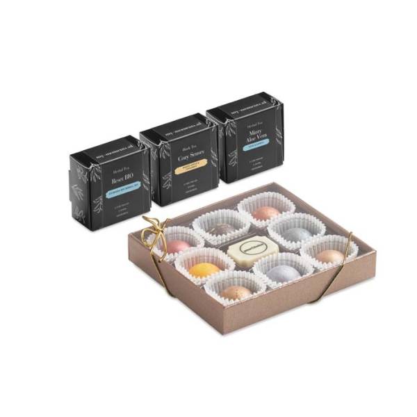 Surprenez vos partenaires, collègues ou clients avec la boîte cadeau ZenTea & Bonbon.