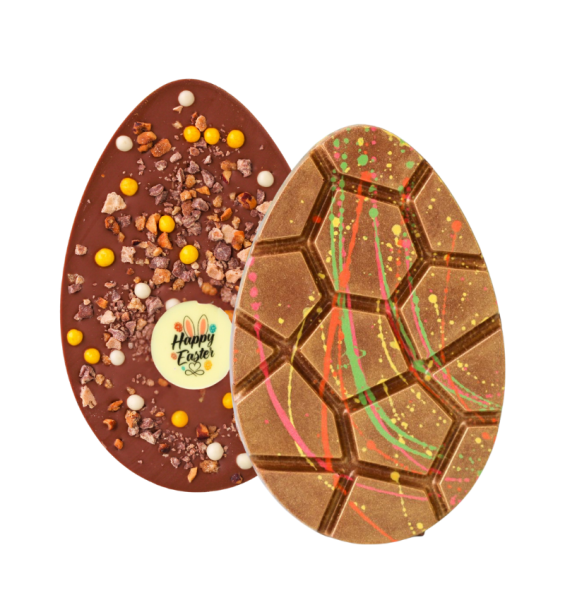 Œuf de Pâques en chocolat belge XL avec logo