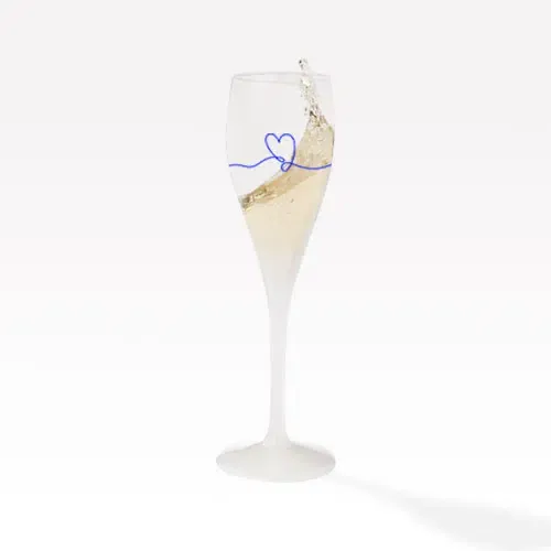 Flûte à champagne personnalisable et réutilisable